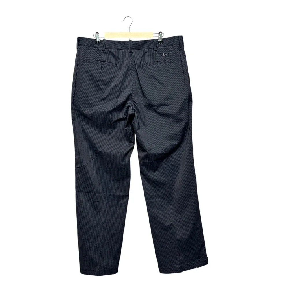 Nike Dri-FIT Men's Golf Pants Stripe Size 38x32 Black Athletic Performance Pants